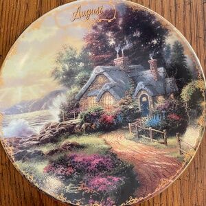 Collectible Thomas Kinkade August 6” plate